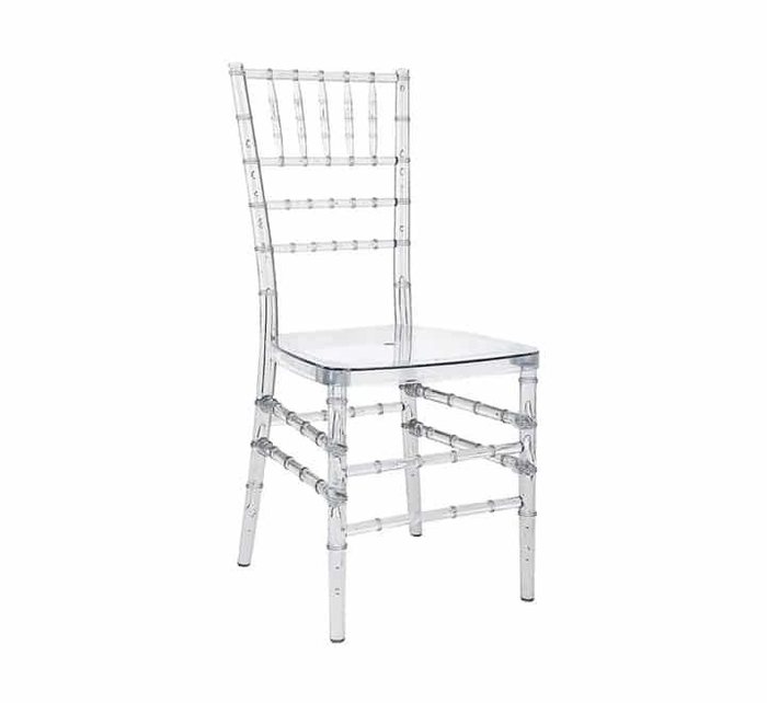 White cross-back chairs