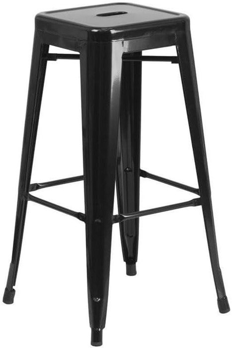 Black / white Tolix bar stool